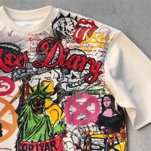 Streetwear Y2k T Shirt New Trend Hip Hop Graffiti Large Graphic Print Design Shirt Harajuku Retro Oversized Loose T Shirt Tops - Image 4