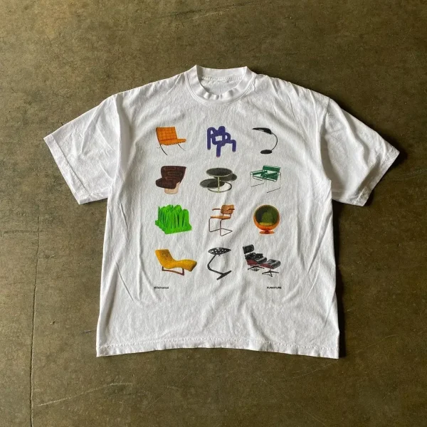 Harajuku retro fashion oversized T-shirt street letter printing short sleeve casual T-shirt Y2K loose slim top for men and women - Image 2