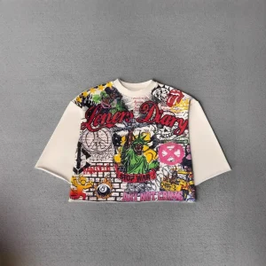 Streetwear Y2k T Shirt New Trend Hip Hop Graffiti Large Graphic Print Design Shirt Harajuku Retro Oversized Loose T Shirt Tops